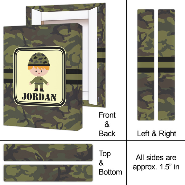 Green Camo 8x10 - Canvas Print - Approval