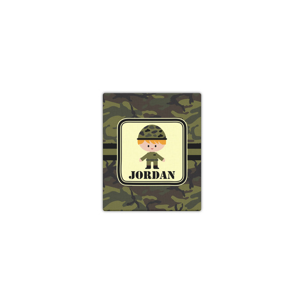 Custom Green Camo Canvas Print - 8x10 (Personalized)