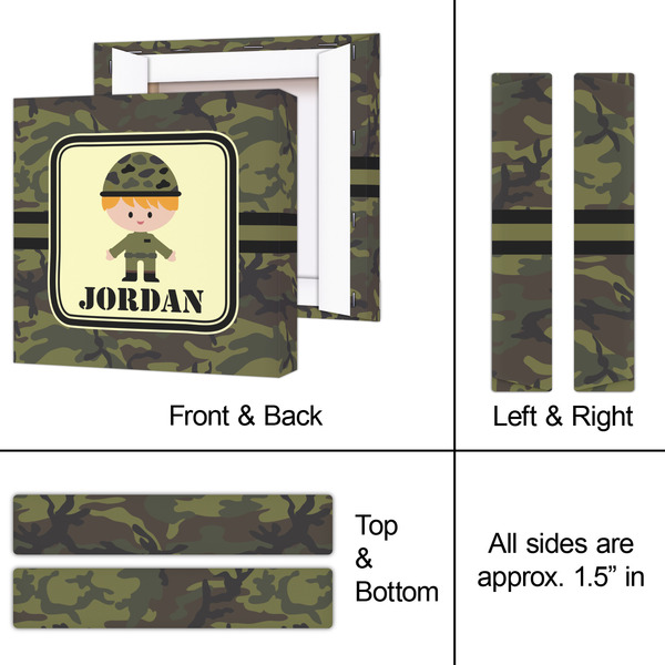 Green Camo 8x8 - Canvas Print - Approval