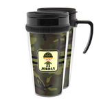 Green Camo Acrylic Travel Mug (Personalized)