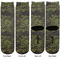 Green Camo Adult Crew Socks - Double Pair - Front and Back - Apvl