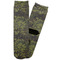 Green Camo Adult Crew Socks - Single Pair - Front and Back