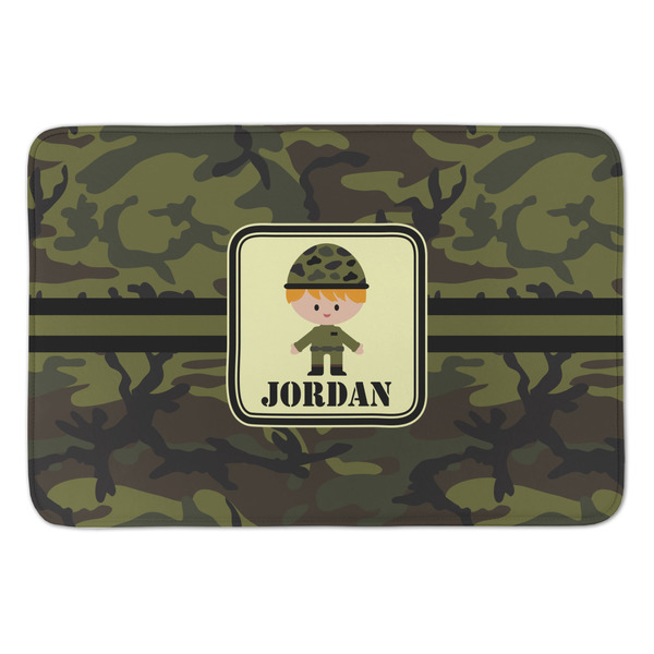 Custom Green Camo Anti-Fatigue Kitchen Mat (Personalized)