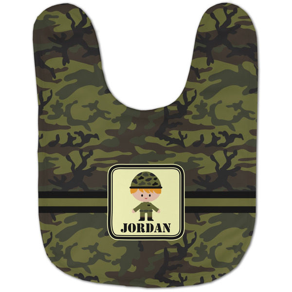 Green Camo Baby Bib - AFT flat