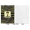 Green Camo Baby Blanket (Single Side - Printed Front, White Back)