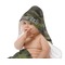 Green Camo Baby Hooded Towel on Child