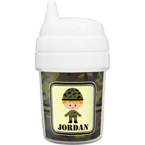 Custom Green Camo Baby Sippy Cup (Personalized)