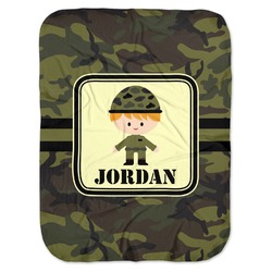 Green Camo Baby Swaddling Blanket (Personalized)