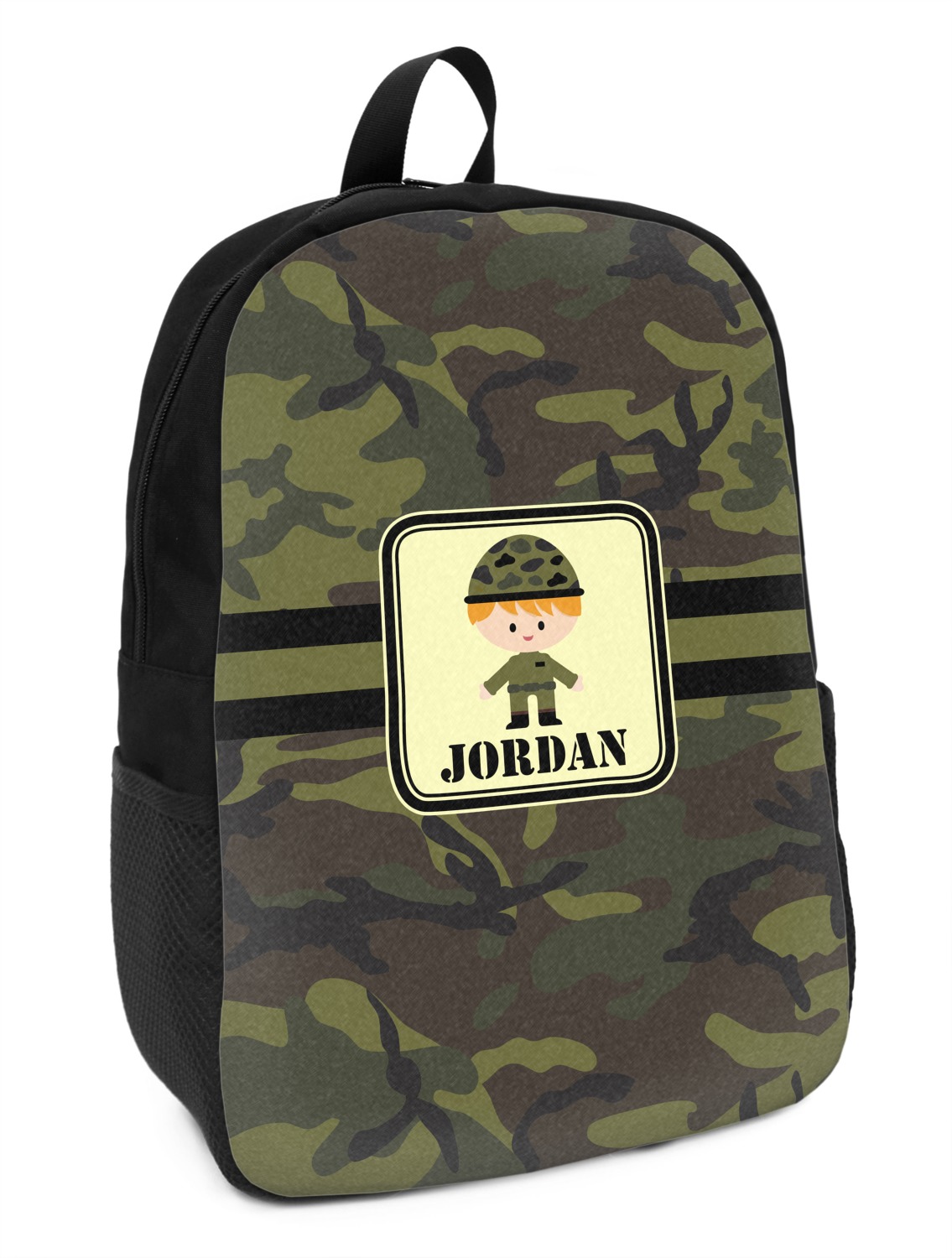 Custom Green Camo Kids Backpack (Personalized) YouCustomizeIt