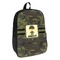 Green Camo Backpack - angled view