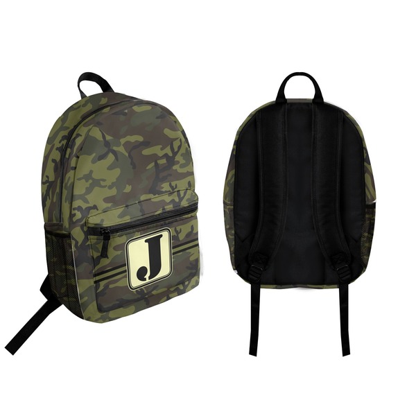 Green Camo Backpack front and back - Apvl