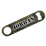 Green Camo Bar Bottle Opener w/ Name or Text