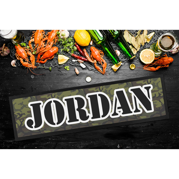 Green Camo Bar Mat - Large - LIFESTYLE