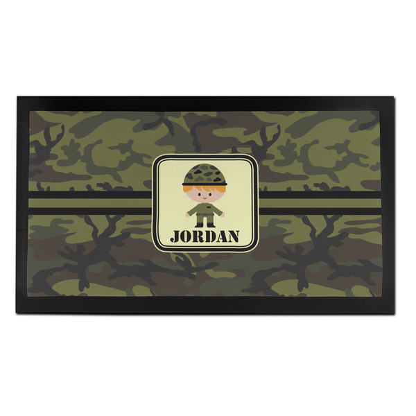 Custom Green Camo Bar Mat - Small (Personalized)