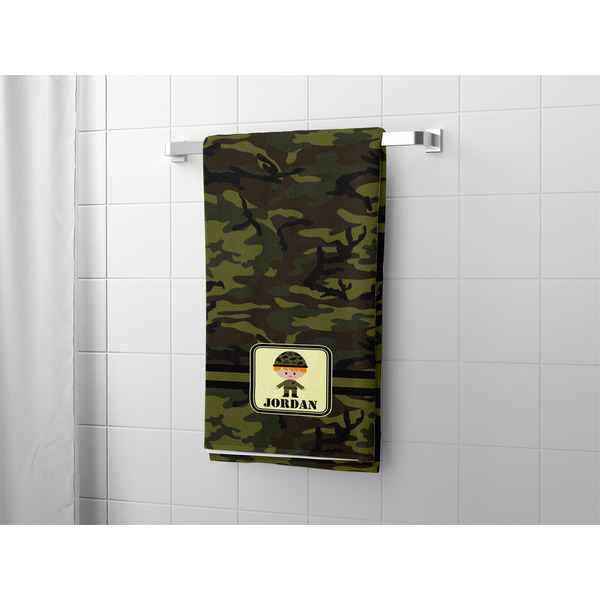 Green Camo Bath Towel - LIFESTYLE
