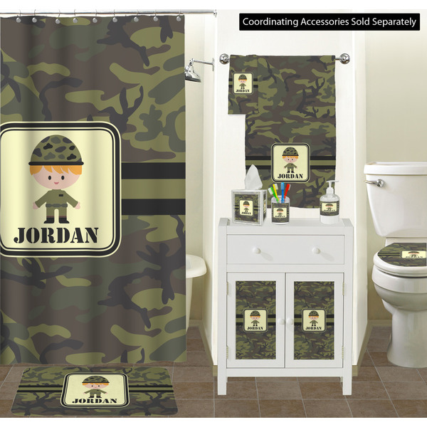 Green Camo Bathroom Scene
