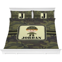 Green Camo Comforter Set - King (Personalized)