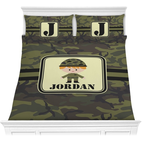 Custom Green Camo Comforters (Personalized)