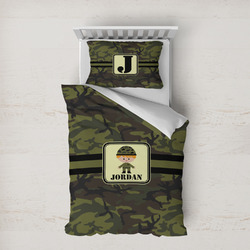 Green Camo Duvet Cover Set - Twin XL (Personalized)
