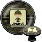 Green Camo Cabinet Knob (Black) (Personalized)