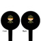 Green Camo Black Plastic 4" Food Pick - Round - Double Sided - Front & Back
