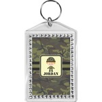 Green Camo Bling Keychain (Personalized)