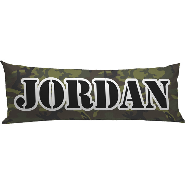 Custom Green Camo Body Pillow Case (Personalized)
