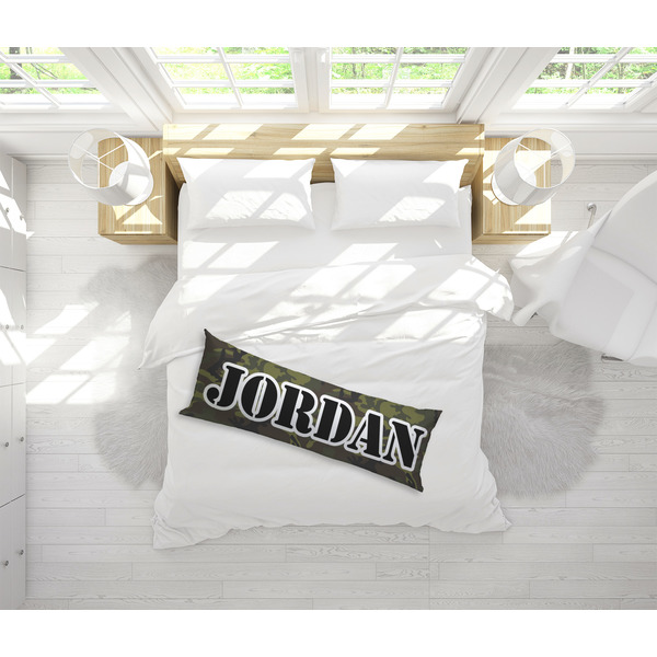 Green Camo Body Pillow - LIFESTYLE