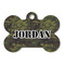 Green Camo Bone Shaped Dog ID Tag - Large (Personalized)