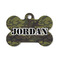 Green Camo Bone Shaped Dog ID Tag - Small (Personalized)