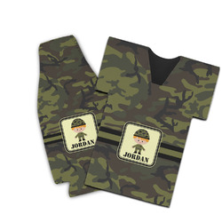 Green Camo Bottle Cooler (Personalized)