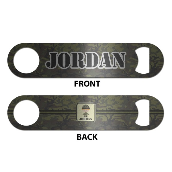 Green Camo Bottle Opener - Front & Back