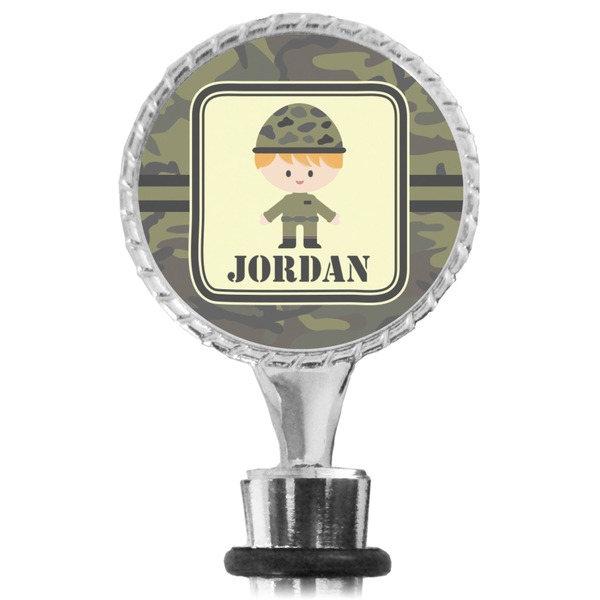 Green Camo Bottle Stopper Main View