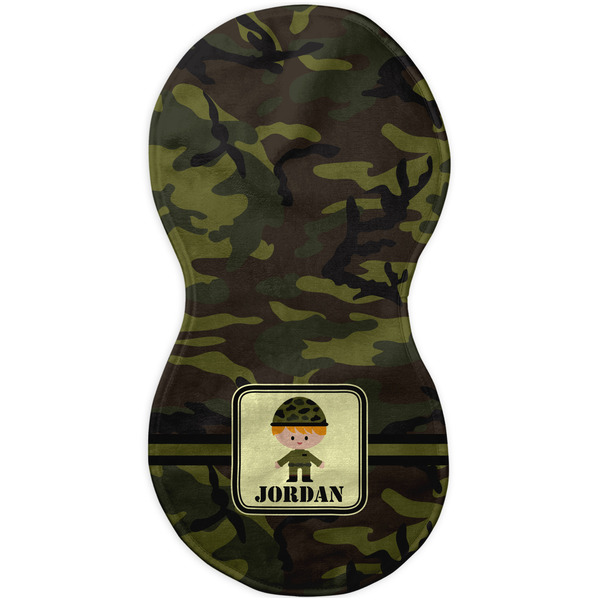 Green Camo Burp Peanut Shaped Flat
