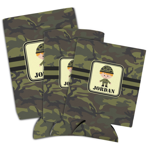 Green Camo Can Coolers - PARENT/MAIN