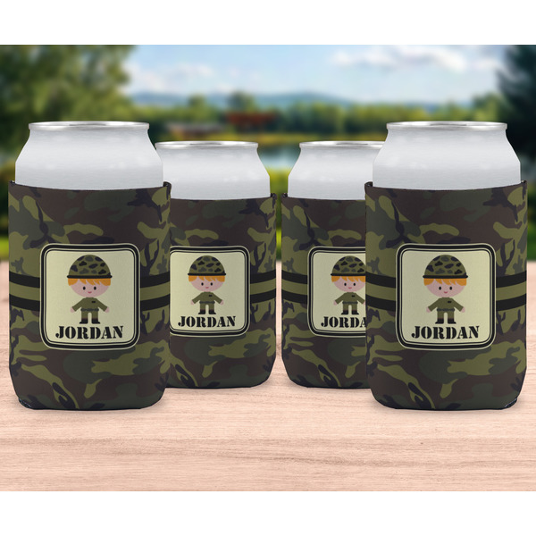 Green Camo Can Sleeve - LIFESTYLE