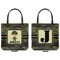 Green Camo Canvas Tote - Front and Back