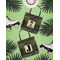 Green Camo Canvas Tote Lifestyle Front and Back- 13x13