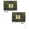 Green Camo Car Flag - 11" x 8" - Front & Back View