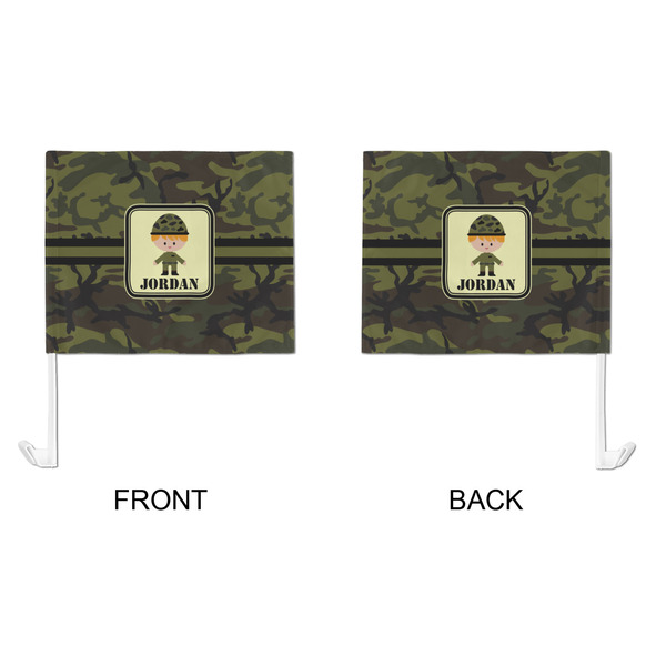 Green Camo Car Flag - Large - APPROVAL