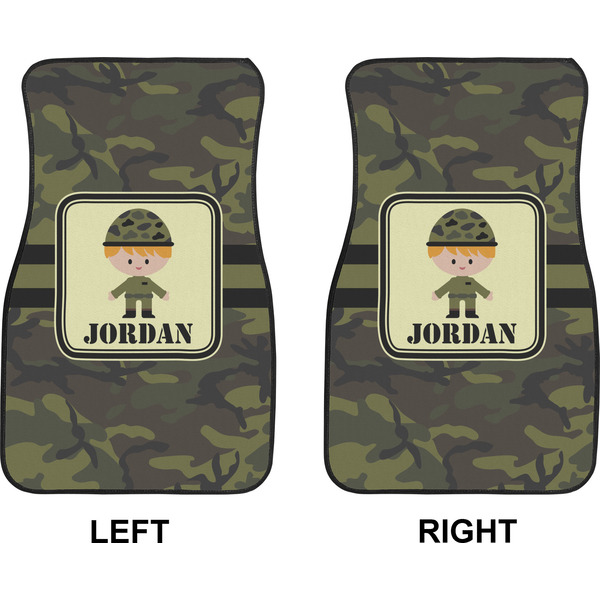 Green Camo Car Mat Front - Approval