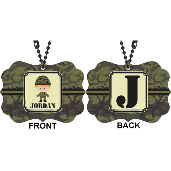 Green Camo Car Ornament (Approval)