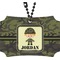 Green Camo Rear View Mirror Ornament (Personalized)