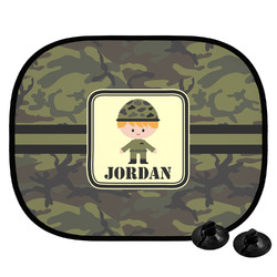 Green Camo Car Side Window Sun Shade (Personalized)