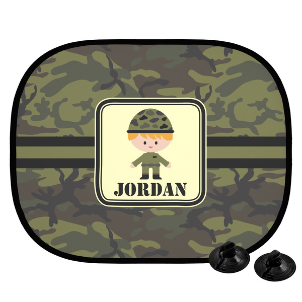 Custom Green Camo Car Side Window Sun Shade (Personalized)