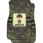 Green Camo Car Floor Mats (Front Seat) (Personalized)
