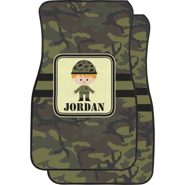 Custom Green Camo Car Floor Mats (Personalized)
