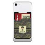Green Camo 2-in-1 Cell Phone Credit Card Holder & Screen Cleaner (Personalized)