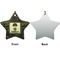 Green Camo Ceramic Flat Ornament - Star Front & Back (APPROVAL)