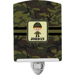Green Camo Ceramic Night Light (Personalized)